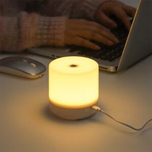 터치 USB 침대 옆 램프 3가지 모드 조광 가능 눈 보호 휴대용 LED 테이블 플러그 학생 독서등 야간등