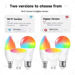 EWelink E27 E14 GU10 스마트 전구 WiFi Zigbee, 디밍이 가능한 Led RGB CW 램프는 Alexa Amazon Google H