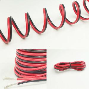 2핀 전선 30awg 26/24/22/20/18awg PVC 80 ° C 300V 빨간색 검정색 연선 주석 도금 순수 구리 연장 케이