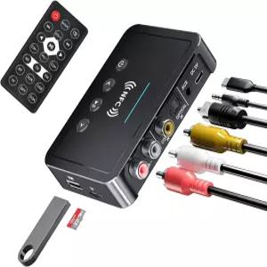가정용 레오 하이파이 용 블루투스 5.0 어댑터 송신기 및 수신기 3.5mm RCA 동축 광학 NFC Aptx-LL -