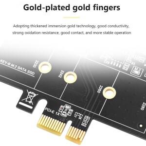 TISHRIC PCI E Express 확장 카드 1x-sata3.0 M2 NGFF 컨트롤러 Sata 어댑터, B-키 추가 6Gbps