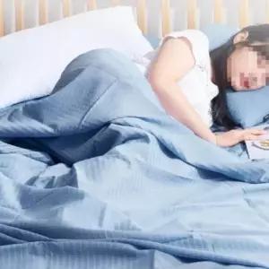 ( )블루 150x200 싱글 여름 시어서커 냉감이불 쿨이불 시원한 홑겹 얇은 이불 홑이불