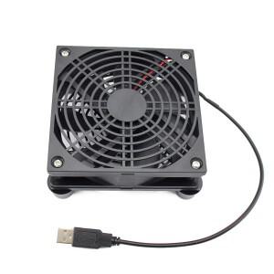 USB 라우터 선풍기 쿨러 DIY PC TV 박스, 무선 저소음 DC 5V 120mm 120x25x12cm 나사 포함 보호 메쉬