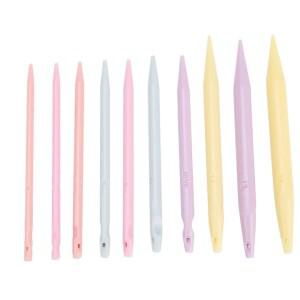 ABS 플라스틱 변경 헤드 원형 뜨게 바늘 세트, 스웨터 직조 도구, DIY 손 바느질, 가정용 액세서리, 10 쌍