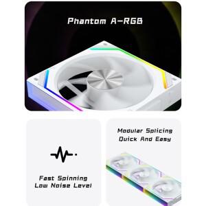 V2RS 케이스 선풍기 매직 블록 프리 스플라이싱 120mm PC 컴퓨터 12V 섀시 리안 3 핀 5V ARGB 디바인 라이