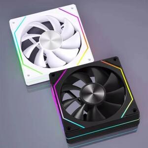 LDPCSJ 프리즘 4RS 12cm ARGB 4핀 PWM 저소음 쿨링 컴퓨터 케이스 팬 고풍량 12V
