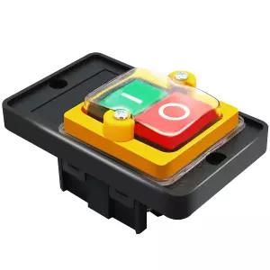 mxuteuk 방수 푸시 버튼 스위치 모터 켜기/끄기 시작 중지 자체 잠금 해제 10A AC 220V/380V KAO-5M