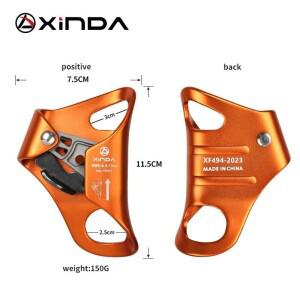 XINDA 야외 캠핑 암벽 등반 가슴 Ascender 안전 로프 오름차순 안티 가을 생존 수직 장비