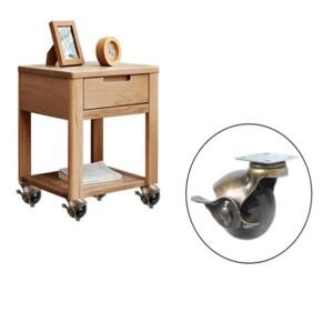 블랙 트롤리 휠 캐스터 고무 회전 사무실 의자 소파 플랫폼, 베어링 용량 30kg, 2 인치, 50mm, 4 개