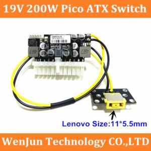 업그레이드 Lenovo 사각 포트 PSU 19V 200W Pico ATX 스위치 마이닝 24핀 MINI ITX DC-ATX PC 전원 공급