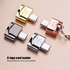 OTG USB 3.1 유형 C-Micro-SD TF 어댑터 카드 판독기 미니 고속 스마트 메모리 영화 데이터 전송 시청