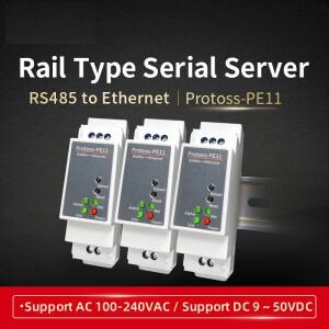DIN 레일 직렬 포트 RS485-이더넷 변환기 장치 서버 Protoss-PE11 AC110V220V OR DC 지원 Modbus MQTT