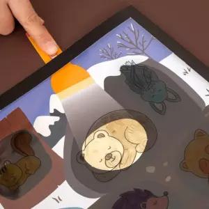 초등 겨울주제 체험교구 활동지 손전등필름 겨울잠동물 찾기 창체 방과후학교 문화의집