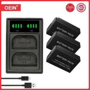 LPE17 LP 배터리 및 LCD USB 듀얼 충전기, 캐논 EOS 200D M3 M6 750D T6i 키스 X8i 카메라용, 4 개