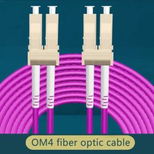 광섬유 패치 케이블 10G OM3 OM4 LC UPC-LC UPC 멀티모드 듀플렉스 2.0mm 코드