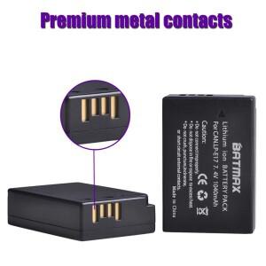 Batmax LP-E17 LP 카메라 배터리+LED 듀얼 USB 충전기 (캐논 EOS R8 RP R50 200D M3 M5 M6 T6s T8i 용)