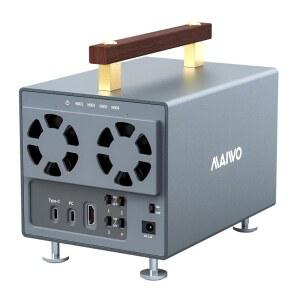 MAIWO SATA III 칩셋 USB3 GEN2 확장 외장 용량 TYPE HDD 체인 지원 속도가 96TB 인클로저 하드 10GBPS 인클로저 드라이브 HDD용 있는 4베이 5인치 데이지 HDTV