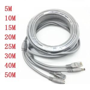 RJ45 이더넷 CCTV 케이블 Cat5e DC 전원 인터넷 네트워크 LAN 코드 POE IP 카메라 시스템 용 PC 컴퓨터 Con