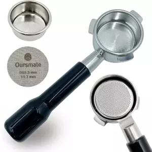 아우스메이트 바텀리스 포터필터 54mm 브레빌 바리스타 익스프레스용 바스켓 및 퍽 스크린 3 이어