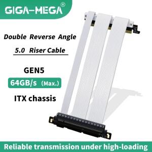PCIE 5.0 라이저 케이블 | RTX5090 RX8900 GPU 준비 완료 5.0x16 128GBs 속도 4.0 호환 ITX용으로 설계됨