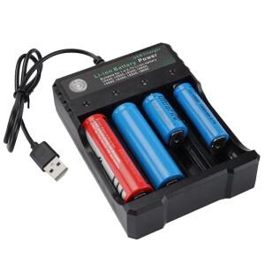 USB 충전기 18650 리튬 이온 배터리 2 3 4 슬롯 AC 110V 220V 3.7V 4.2V