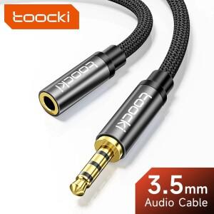 Toocki 오디오 3.5mm 남성 여성 4 극 확장 잭 AUX 케이블 PC 스마트 폰 마이크 헤드폰 스피커 호환 코드