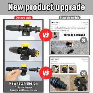 Karcher K2 K3 K4 K5 K6 K7 용 폼 캐논 조정 가능한 스노우 랜스 키트 압력 와셔 노즐 세차 총