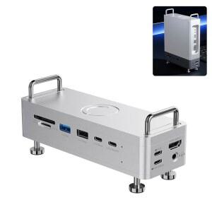 ULANZI QT03 도킹 스테이션 스탠드 NVME 등과 HDMI 4K 10 SSD 허브 M4 호환 10GBPS SD SSD 오디오 40GBPS 인클로저 IN 레노버 포트 M4 USB 프로 TF 미니