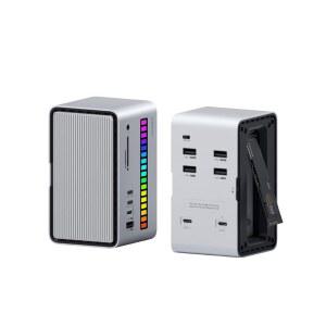 HAGIBIS NVME SATA SSD 인클로저 어댑터가 USB 라이트 TO 맥북 SSD용 LED PCI 10GBPS 스트립 지원 있는 KEY 스테이션 UASP 프로용 GEN 도킹