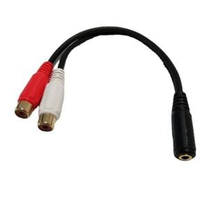 오디오 잭 암-2 RCA FF Aux 어댑터 컨버터 숏 스플리터 케이블 3.5mm