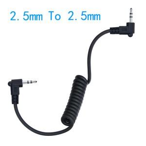 2.5mm  오디오 케이블 이중 직각 코일 잭 수 Aux 3극