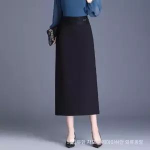 타노스여자 데일리룩 스커트 롱 오피스룩 일자 트임 힙업 봄여름 KUK1
