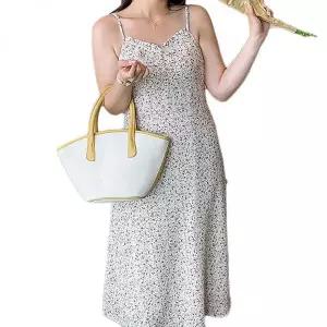 [하프클럽/]민소매 원피스 데일리룩 여름 롱원피스 끈나시