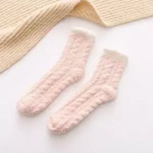 [패션] 겨울양말 수면양말 체온유지양말 크리스마스양말 핑크 장목수면양말