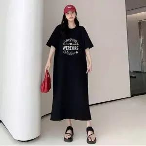 [하프클럽/]반팔 오버핏 원피스 면 캐주얼 원피스