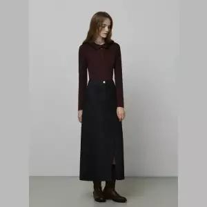 백화점 잇미샤 슬릿 롱 데님스커트 ITPADSK840