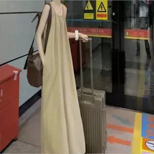 [하프클럽/]나시 민소매 원피스 비치 여름 휴가룩