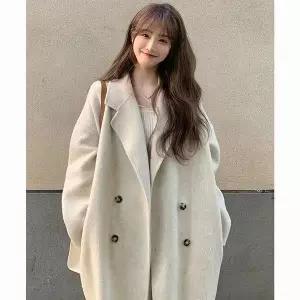 [하프클럽/]여성 더블카라 베이직 겨울 롱코트 루즈핏 아우터 5색