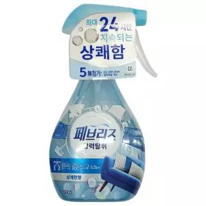 하루종일 상쾌한향 오래도록 퍼지는 섬유탈취제 370ml 옷탈취제 장방제 냄새제거 옷장 장냄새 천연 침구 빨