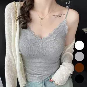 [하프클럽/]브이넥 나시 끈 레이스 캡내장