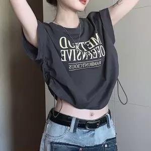 [하프클럽/]루즈핏 반팔티 민소매 여름 스트링 티셔츠 인싸