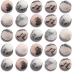 NITOPUPU 100Pcs 10mm 내추럴 매트 핑크 얼룩말 재스퍼 비즈 라운드 루즈 보석 돌 크리스탈 스트레치