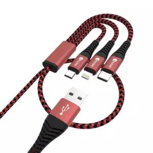 아남 USB to 3in1 충전케이블 2M 급속충전 멀티충전선[WD52CBC]