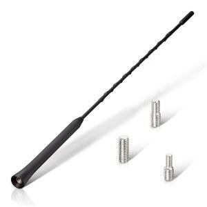 EIGHTWOOD 자동차 안테나 교체용 40 6CM M5 루프 M4 루프 장착용 M6 라디오 스레드 유연한 범용 16인치 마운트 어댑터가 FM 마스트 AM 고무 있는