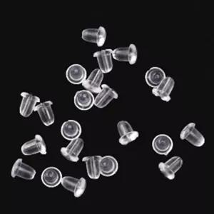 [하프클럽/]6mm 200개(1팩) 투명 귀걸이뒷마개 실리콘 귀걸이 클러치