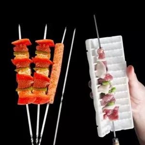 [하프클럽/]스텐 바베큐 꼬치 꽂이 캠핑용 끼우기 핫바
