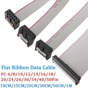 1Pcs 2.54mm 피치 JTAG ISP 회색 플랫 리본 데이터 케이블 FC-68101214161820242630344050 핀 DC3 FF IDC