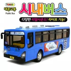 정경유통 토키즈 tk-054 대중교통 시내버스 파랑사운드불빛 장난감 자동차 차장난감