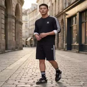 [매장정품] adidas 3-스트라이프 숏 팬츠 - 블랙 / KE3566 419581