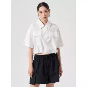 에잇세컨즈 반소매 아노락 블루종 화이트 (324565HY11) 항공점퍼 라이더재킷 1